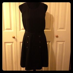 Ann Taylor LOFT Black Mixed Media Dress